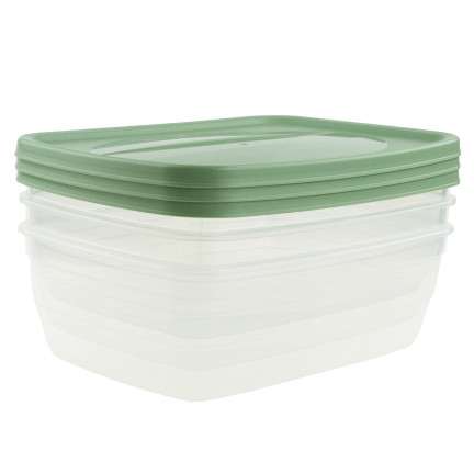 HOB021017 3ER-SET 2L RECHTECKIGE LEBENSMITTELBEHÄLTER