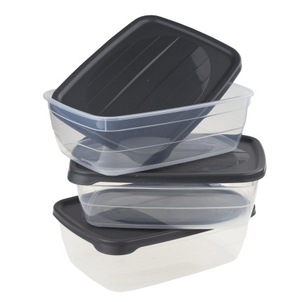 HOB021017 3ER-SET 2L RECHTECKIGE LEBENSMITTELBEHÄLTER