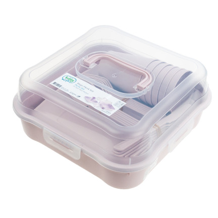 HOB031289 PICKNICK SET 32 TEILE TASSEN BESTECK BEHÄLTER