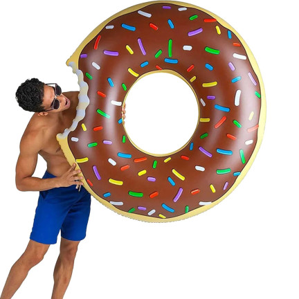 TG48122B Brown Inflatable Donut Beach Ring