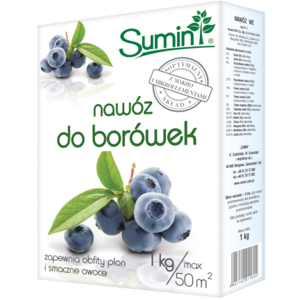 SUM12 hnojivo pro borůvky, Sumin, hnojivo 1kg, optimální složení, pro hnojení borůvek