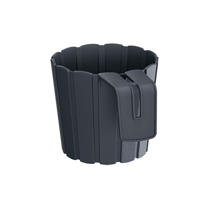 DDEZ150-S433 Balcony Planter for Balustrades and Handrails with Hook, Anthracite Rustic Planter