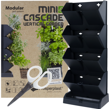 IO1W200-S433 vertical garden, modular standing herbarium, planters, pots, cascading flower bed