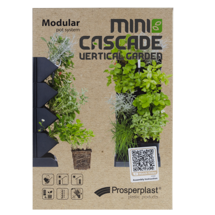 IO1W200-S433 vertical garden, modular standing herbarium, planters, pots, cascading flower bed