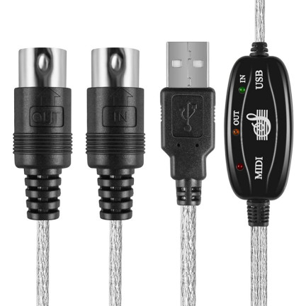 PC40 KABEL USB ZU MIDI KONVERTER IN OUT INTERFACE SCHNELLE ÜBERTRAGUNG