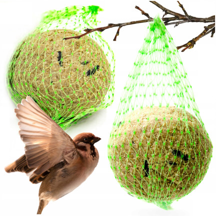 Fettkugel für Wildvögel, Wintervogelfutter, Körner- und Getreidemischung, 1 Stk. 90g