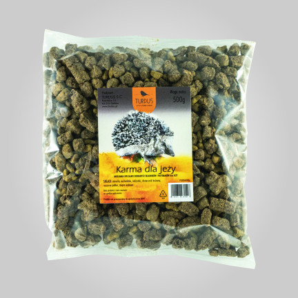 Food for wild hedgehogs, complete feed mix, high in protein, Turdus 500g