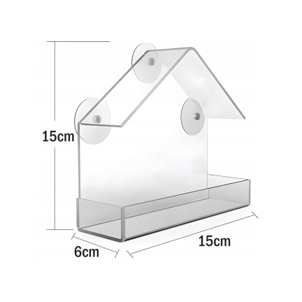 TG80446 VOGELFÜTTERUNG TRANSPARENTES FENSTER FENSTER SAMEN SONNENBLUMENFUTTER