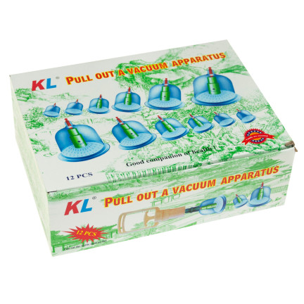 KK15 chinesische Blasen ohne Blasen für Cellulite 12er Pack mit Pumpe