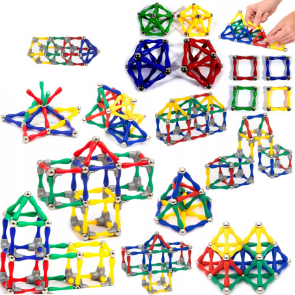 TG59932 MAGNETISCHE BAUSTEINE PÄDAGOGISCHES PUZZLE 70 EL
