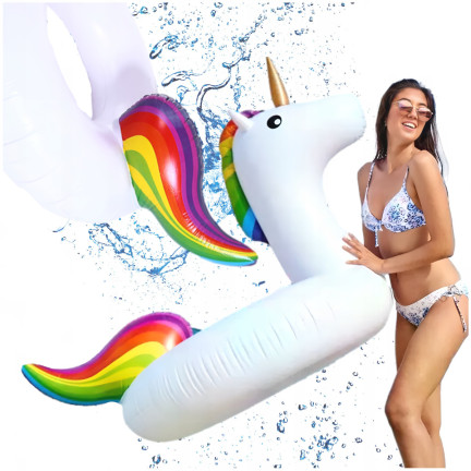 2645 SCHWIMMEN KREIS AUFBLASBARE MATRATZE EINHORN XXL