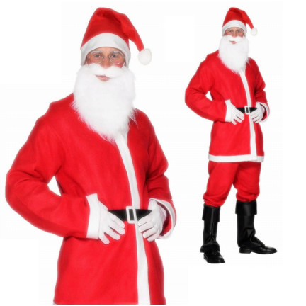 CC53 Weihnachtsmannkostüm komplett 5-teiliges Set Starburst für Weihnachtsmann