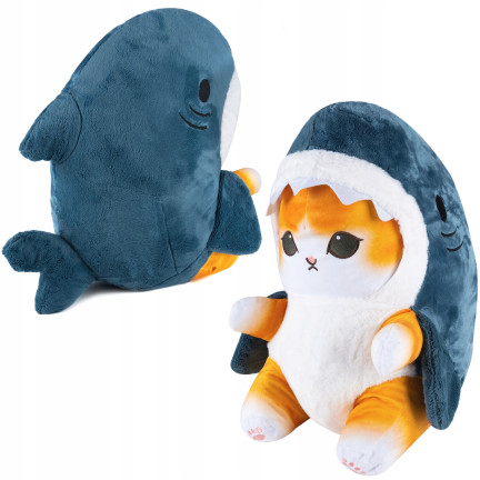 B48T MASKOTTCHEN KÄTZCHEN NIEDLICHE KATZE HAI PLÜSCH KUSCHELKÄTZCHEN