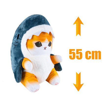 B48T MASKOTTCHEN KÄTZCHEN NIEDLICHE KATZE HAI PLÜSCH KUSCHELKÄTZCHEN