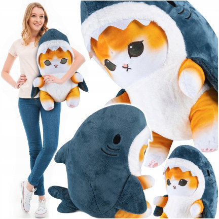 B48T MASKOTTCHEN KÄTZCHEN NIEDLICHE KATZE HAI PLÜSCH KUSCHELKÄTZCHEN