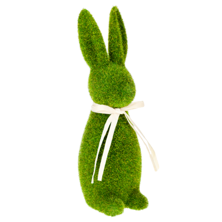 TG55591 flocked bunny Velikonoční dekorace zajíček 40cm