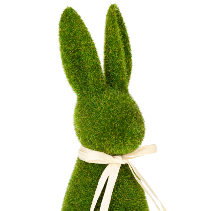 TG70664 KANINCHEN, BEFLOCKT, KUNSTSTOFF