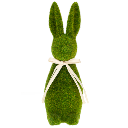 TG70664 KANINCHEN, BEFLOCKT, KUNSTSTOFF