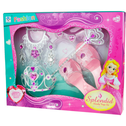 TG71170 LITTLE PRINCESS ACCESSORIES SET PANTOFELS BESTSELLERY CORONA tiára