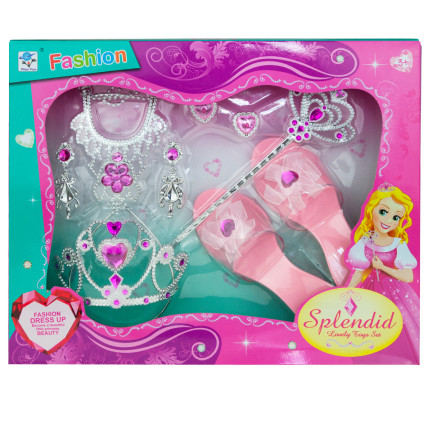 TG71170 LITTLE PRINCESS ACCESSORIES SET PANTOFELS BESTSELLERY CORONA tiára