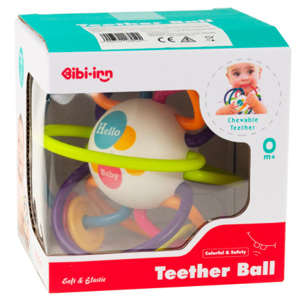 TG70286 BEISSRING BUNTEN RASSEL SENSORISCHEN BALL SPIRALE PERLEN VERFLOCHTEN