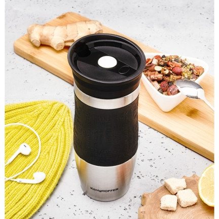 TD18 KonigHOFFER 400ML schwarzer Thermosbecher