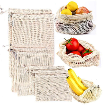 KX4879_4 Wiederverwendbare Öko-Tasche für Obst und Gemüse 25x17cm
