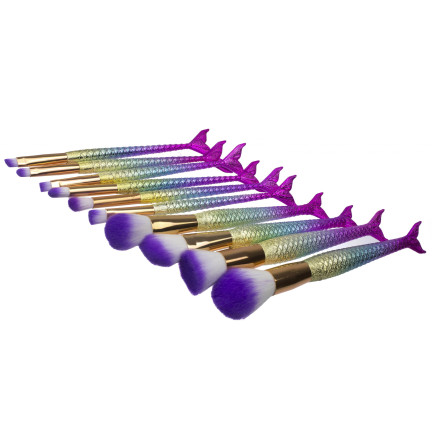 ZZ27 Make-up-Pinsel 10-teiliges Meerjungfrau-Set