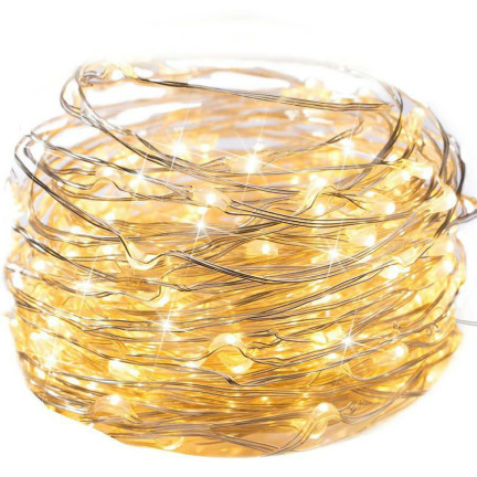 TG66263-2 WEIHNACHTSLICHTER AUF EINER SCHUBLADE 80 LED-LICHTER MICRO GIRLANDA WEISS AA