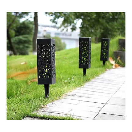 TG66760 Openwork LED Solar Garden Lamp, Stake-Type Lantern