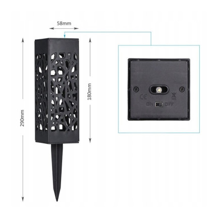 TG66760 Openwork LED Solar Garden Lamp, Stake-Type Lantern