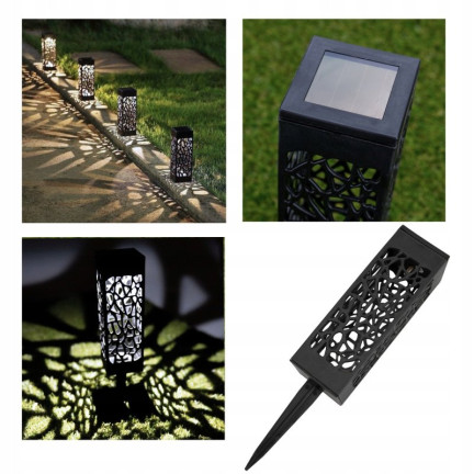 TG66760 Openwork LED Solar Garden Lamp, Stake-Type Lantern