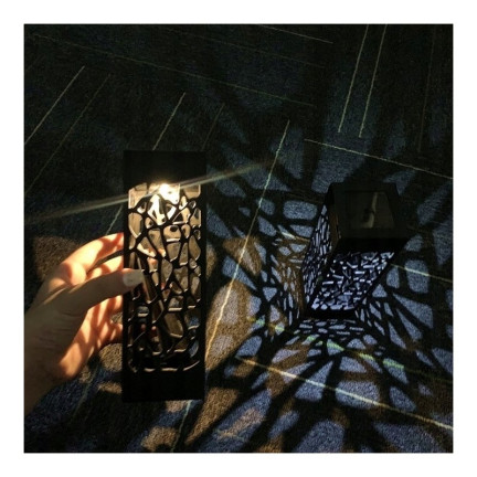 TG66760 Openwork LED Solar Garden Lamp, Stake-Type Lantern