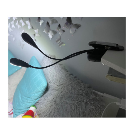 BB80 USB OBOUSMĚRNÁ LAMPA S KLIPY PRO ČTENÍ PRÁCE