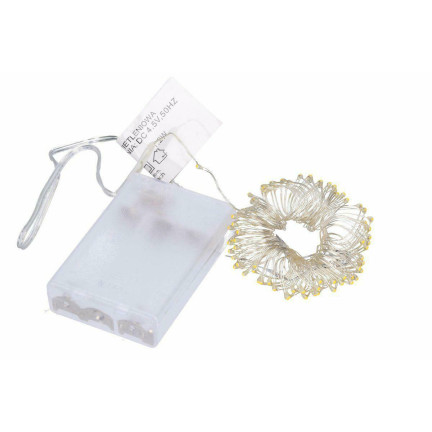 TG66263-2 WEIHNACHTSLICHTER AUF EINER SCHUBLADE 80 LED-LICHTER MICRO GIRLANDA WEISS AA