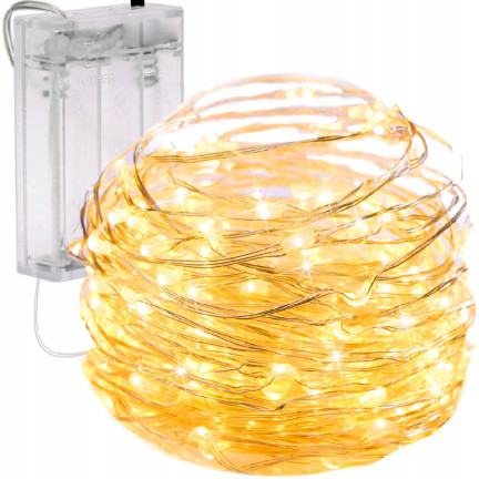 TG66263-2 WEIHNACHTSLICHTER AUF EINER SCHUBLADE 80 LED-LICHTER MICRO GIRLANDA WEISS AA