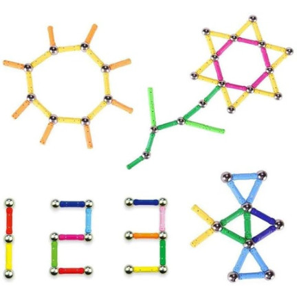 TG59932 MAGNETISCHE BAUSTEINE PÄDAGOGISCHES PUZZLE 70 EL
