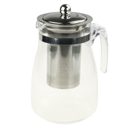LUT1557 HITZEBESTÄNDIGE KANNE MIT METALLBRÜHDECKEL 900ML