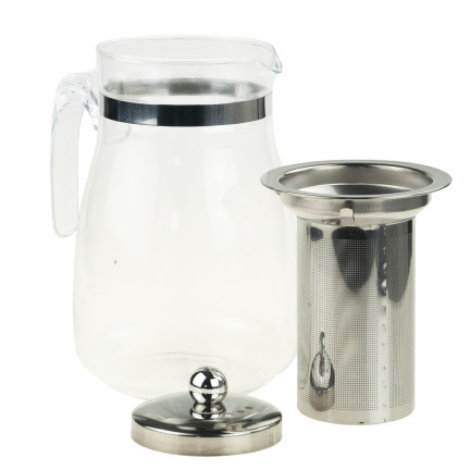 LUT1557 HITZEBESTÄNDIGE KANNE MIT METALLBRÜHDECKEL 900ML