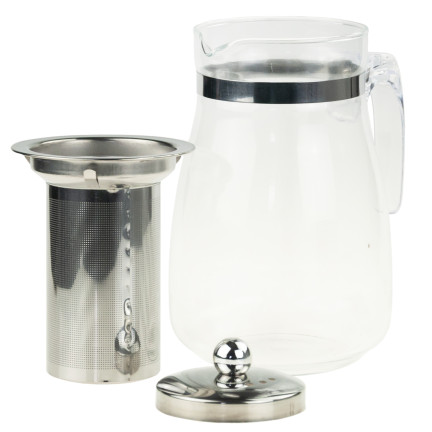 LUT1557 HITZEBESTÄNDIGE KANNE MIT METALLBRÜHDECKEL 900ML