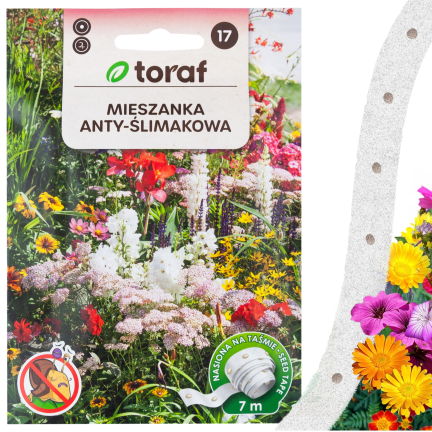 M5017 ANTI-SCHNECKEN-MISCHBAND 7M SAMEN AUF BAND BLUMEN GEGEN SCHNECKEN