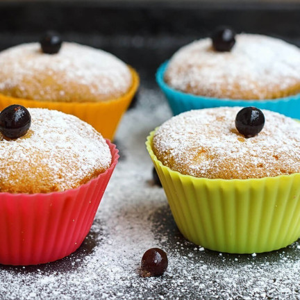 DD47 SILIKONOVÉ FORMIČKY NA MUFFINY SADA 12 KS NA PEČENÍ