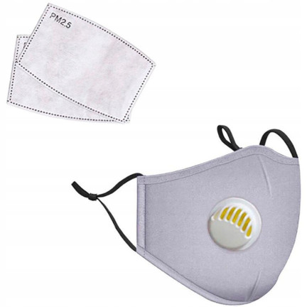 AG303F Sportmaske 2 Filter PM 2.5 MASKE MIT VENTIL