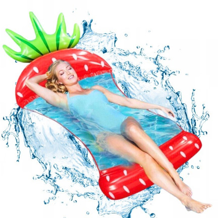 TG67352 WASSER HÄNGEMATTE SCHWIMMEN MATRATZE AUFBLASBARE ERDBEERE