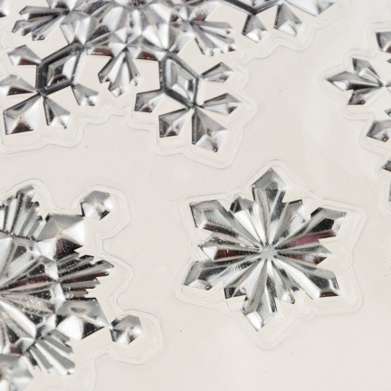 MC79145 Christmas window stickers with silver snowflakes