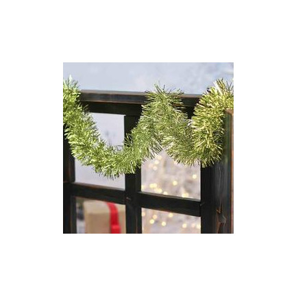 TG51877-GRÜNE WEIHNACHTSBAUMKETTE SILBER GRÜN DICHTE WEIHNACHTSBAUMGIRLANDE 2M