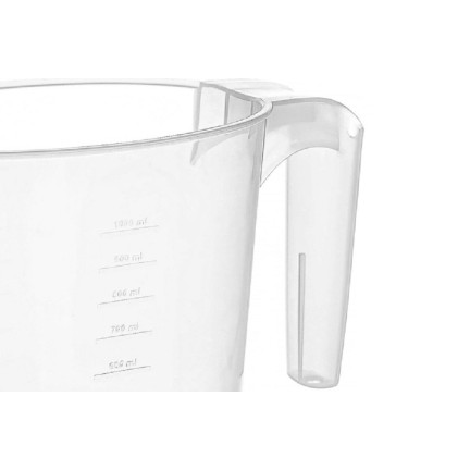 HOB081207 GRADUIERTER KÜCHENBECHER MESSBECHER 1L OVAL TRANSPARENT