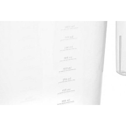 HOB081207 GRADUIERTER KÜCHENBECHER MESSBECHER 1L OVAL TRANSPARENT