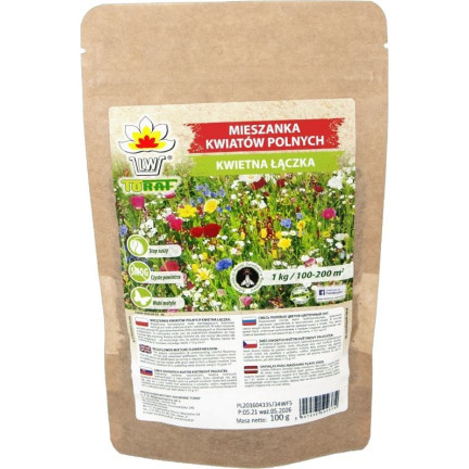 R9374 BLUMENWIESE WIESE FELDBLUMEN KRÄUTER SAMEN SCHNELL BLÜHEND 100G