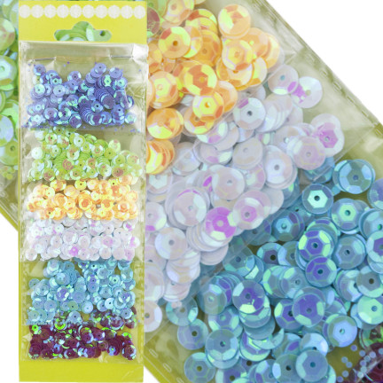 TG54954 DEKORATIVE PAILLETTEN SET 6MM DEKORATIV X6 FARBEN